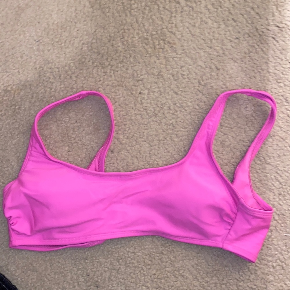neon pink bikini top
